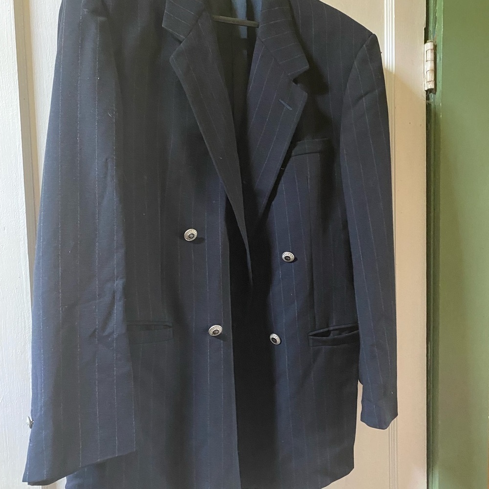 Versace black Pinstripe Men's Blazer